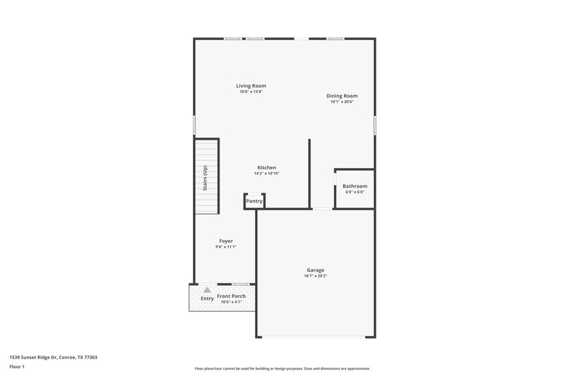 1,790/Mo, 1539 Sunset Ridge Dr Conroe, TX 77303 Floor Plan View