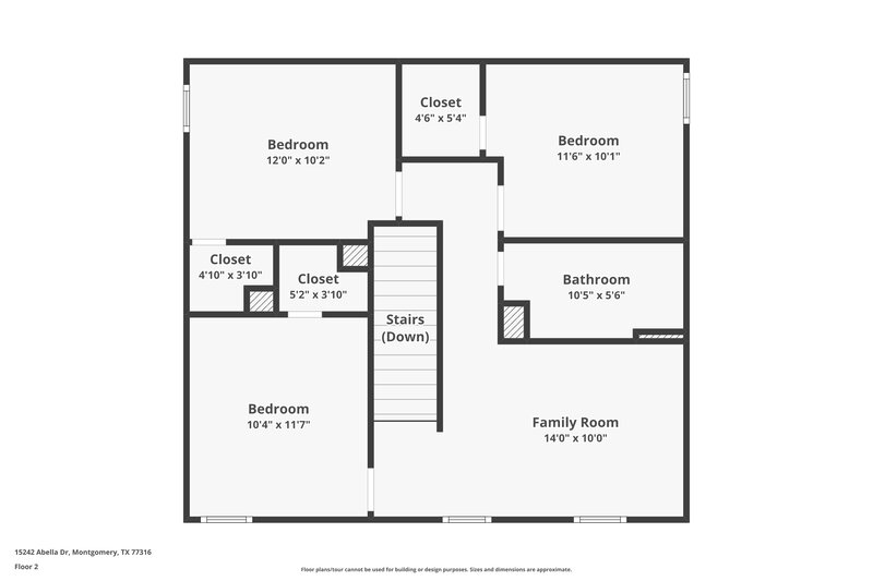 1,865/Mo, 15242 Abella Dr Montgomery, TX 77316 Floor Plan View 2