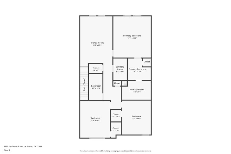 2,080/Mo, 3530 Penhurst Green Ln Porter, TX 77365 Floor Plan View