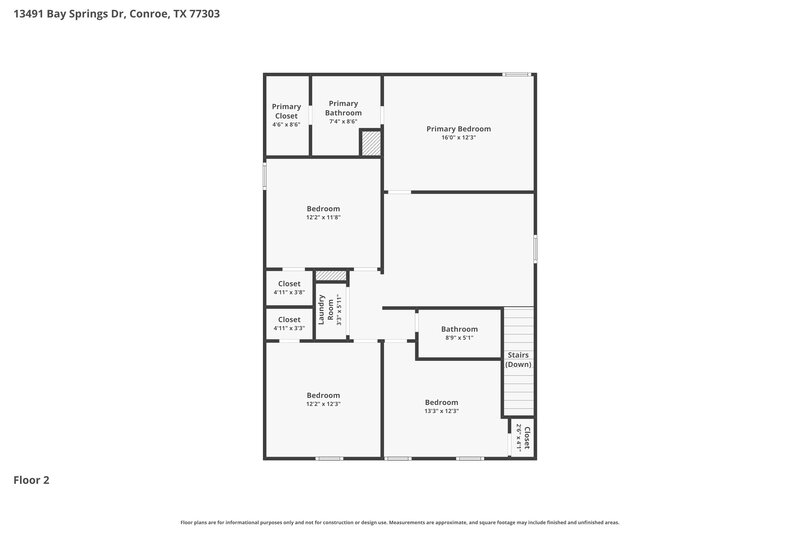 1,995/Mo, 13491 Bay Springs Dr Conroe, TX 77303 Floor Plan View