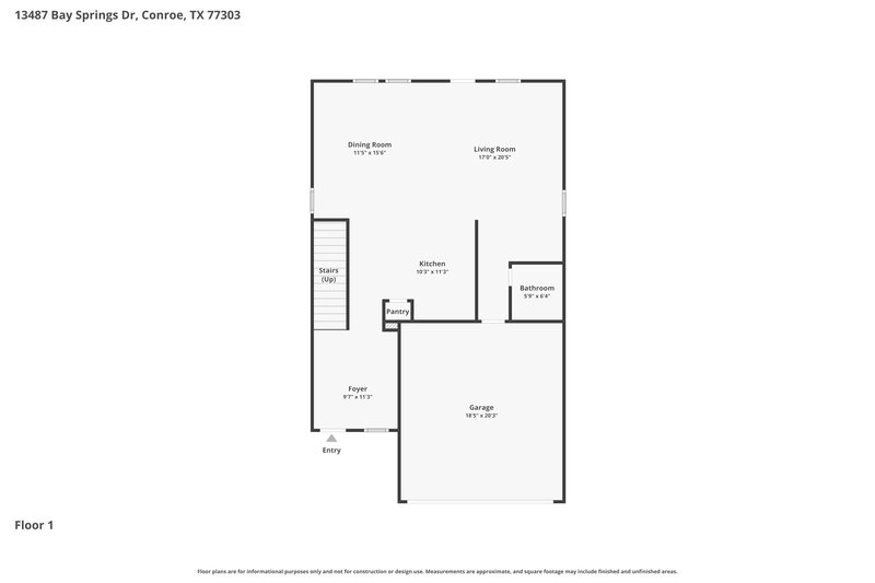 1,790/Mo, 13487 Bay Springs Dr Conroe, TX 77303 Floor Plan View