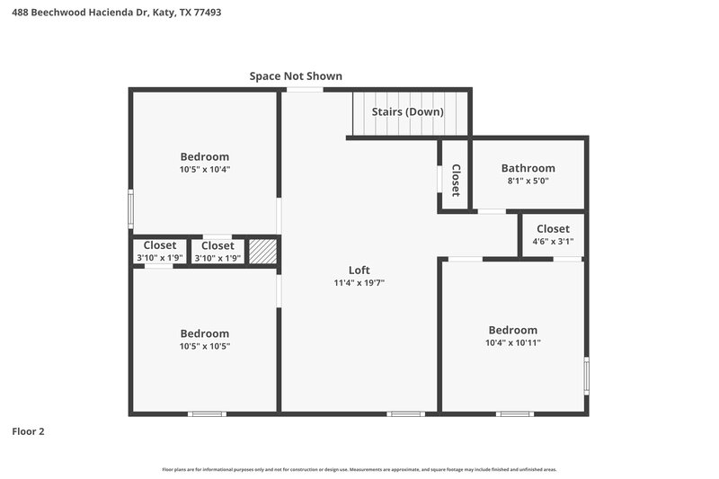 2,275/Mo, 488 Beechwood Hacienda Dr Katy, TX 77493 Floor Plan View 2