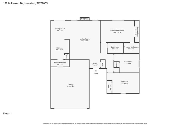 1,775/Mo, 12214 Flaxen Dr Houston, TX 77065 Floor Plan View