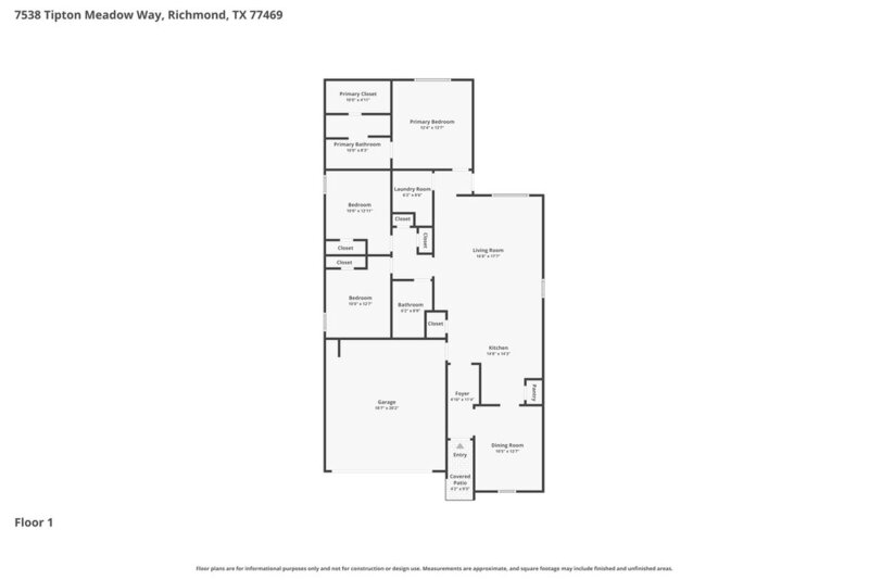 1,957/Mo, 7543 Tipton Meadow Way Richmond, TX 77469 Floorplan View 2