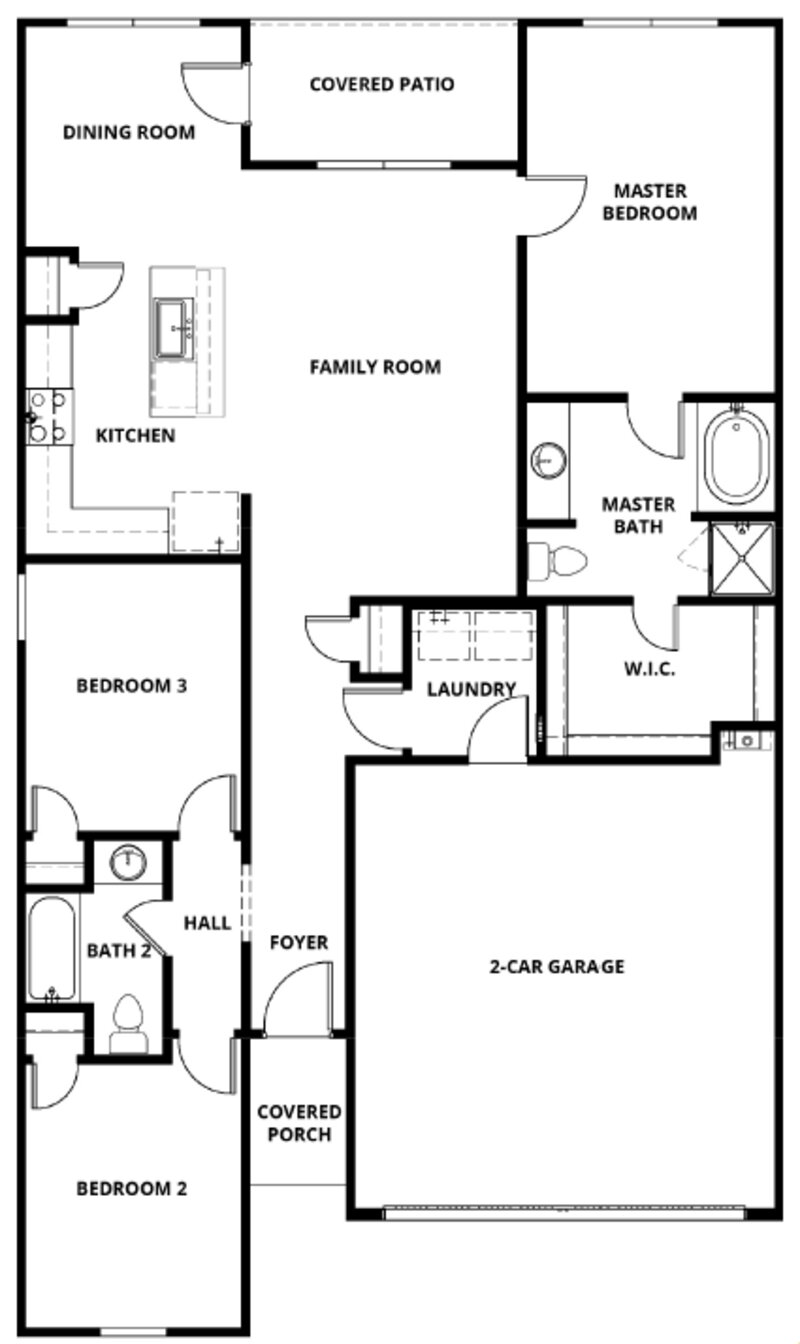 1,905/Mo, 7638 Tipton Meadow Way Richmond, TX 77469 Floorplan View