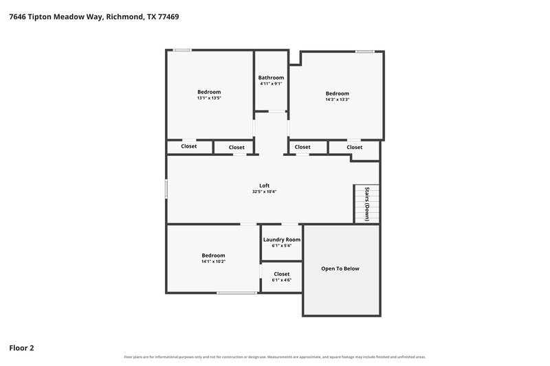 2,260/Mo, 7646 Tipton Meadow Way Richmond, TX 77469 Floor Plan View 2