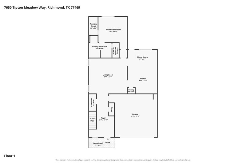 2,260/Mo, 7650 Tipton Meadow Way Richmond, TX 77469 Floor Plan View