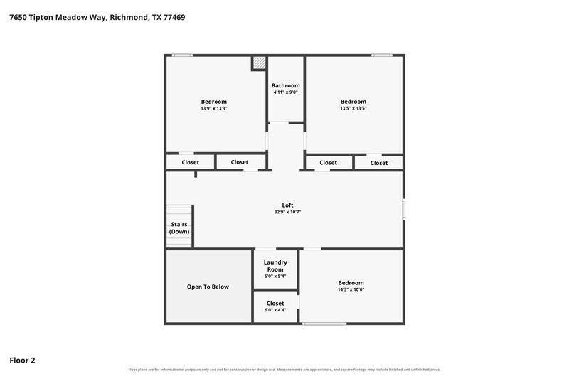 2,260/Mo, 7650 Tipton Meadow Way Richmond, TX 77469 Floor Plan View 2