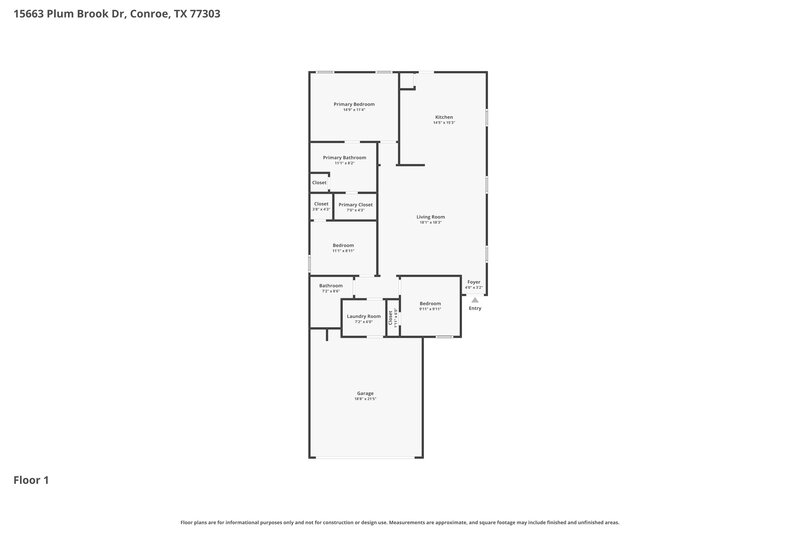 1,610/Mo, 15663 Plum Brook Dr Conroe, TX 77303 Floor Plan View