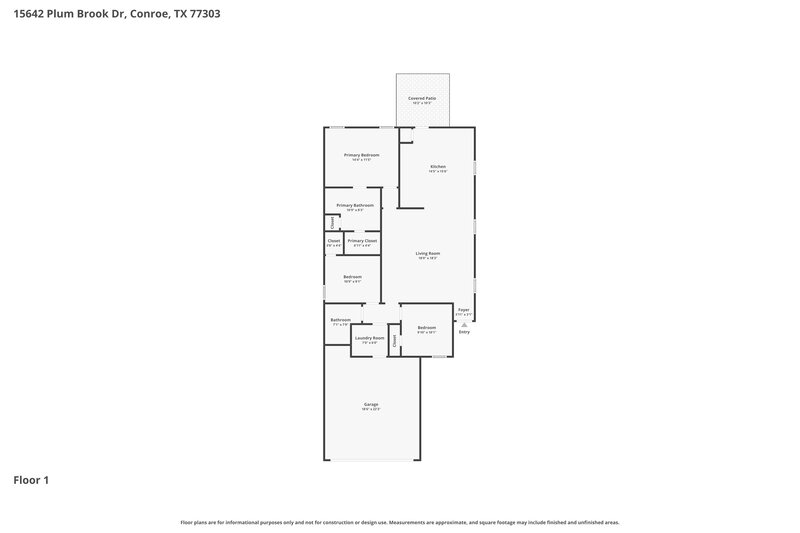 1,550/Mo, 15642 Plum Brook Dr Conroe, TX 77303 Floorplan View