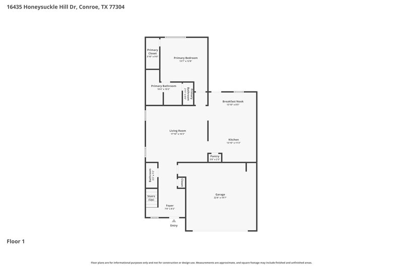 2,035/Mo, 16435 Honeysuckle Hill Dr Conroe, TX 77303 Floorplan View 2