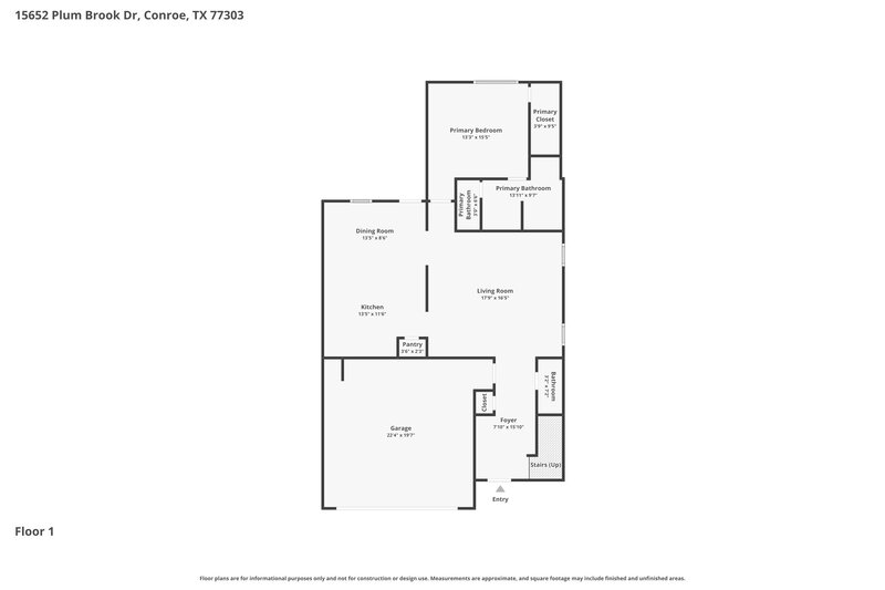 1,975/Mo, 15652 Plum Brook Dr Conroe, TX 77303 Floorplan View