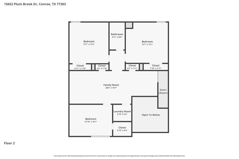 1,975/Mo, 15652 Plum Brook Dr Conroe, TX 77303 Floorplan View 2