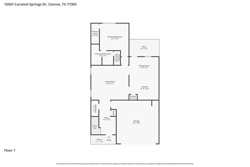 2,035/Mo, 15567 Caramel Springs Dr Conroe, TX 77303 Floorplan View 2