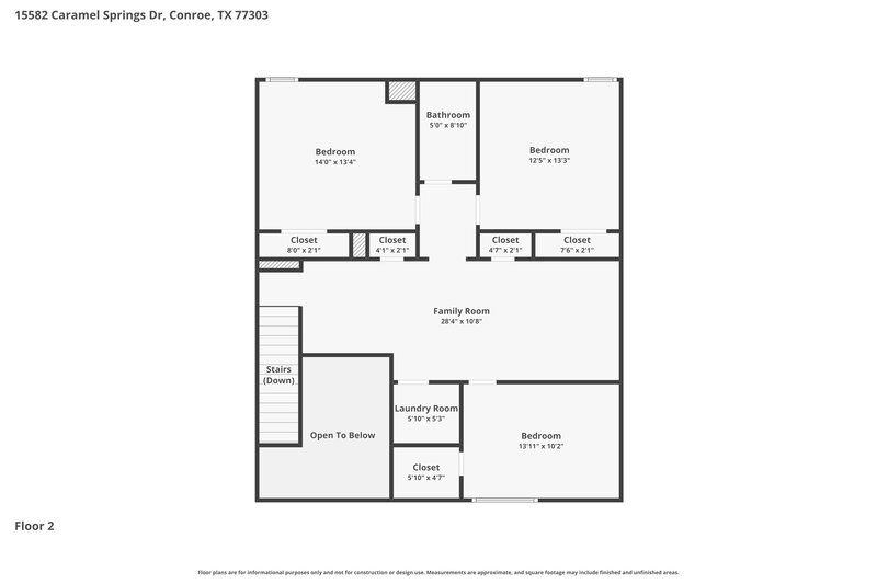 1,925/Mo, 15582 Caramel Springs Dr Conroe, TX 77303 Floorplan View 2