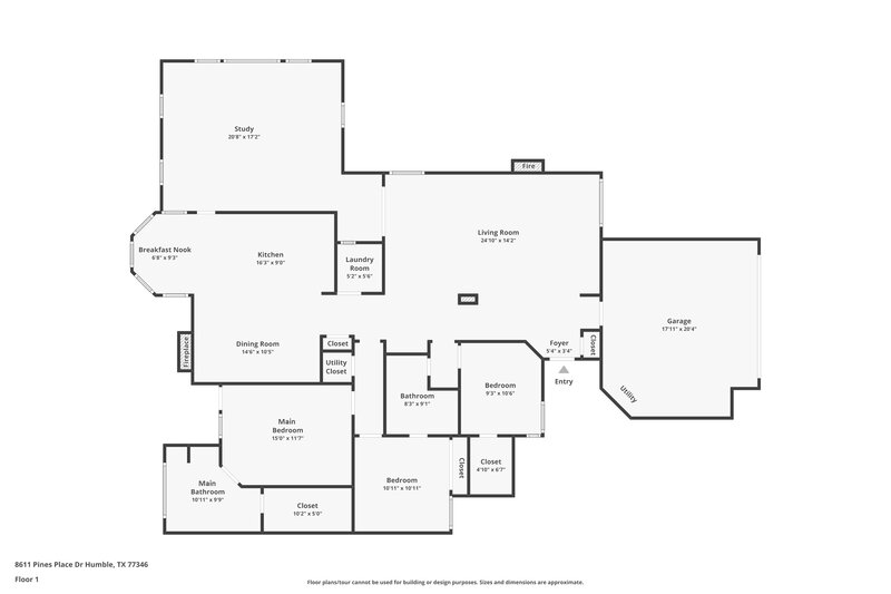 1,925/Mo, 8611 Pines Place Dr Humble, TX 77346 Floor Plan View