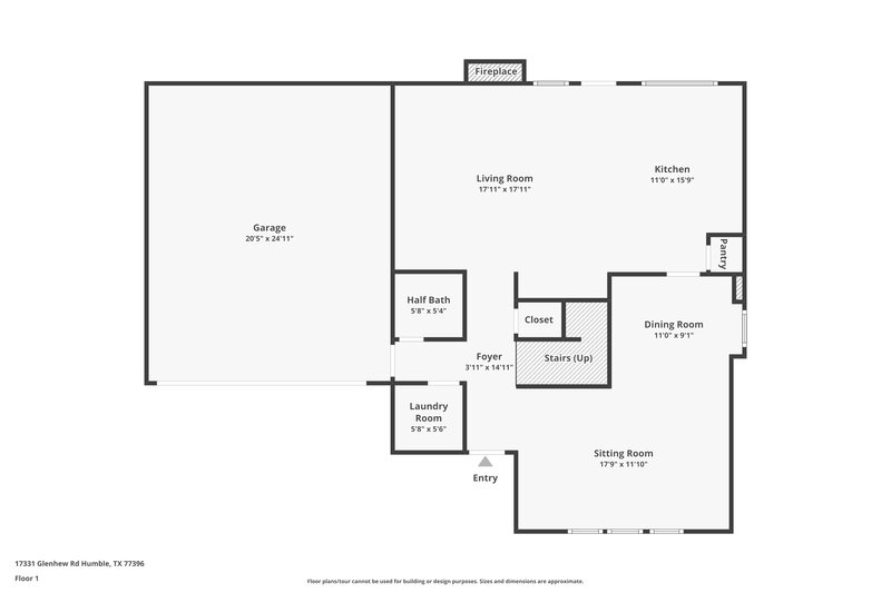 2,105/Mo, 17331 Glenhew Rd Humble, TX 77396 Floor Plan View