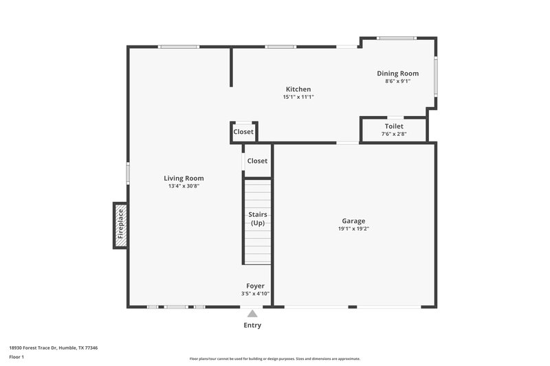 2,215/Mo, 18930 Forest Trace Dr Humble, TX 77346 Floorplan View
