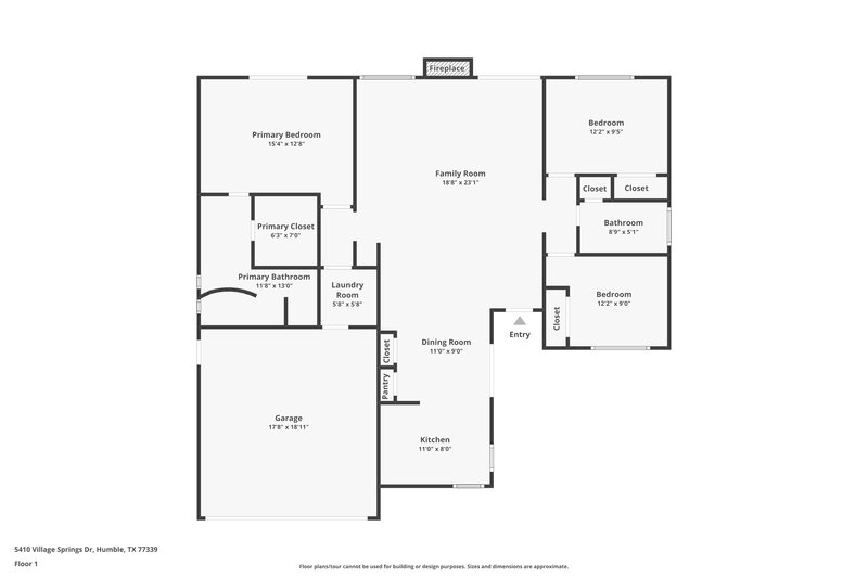 1,720/Mo, 5410 Village Springs Dr Kingwood, TX 77339 Floor Plan View