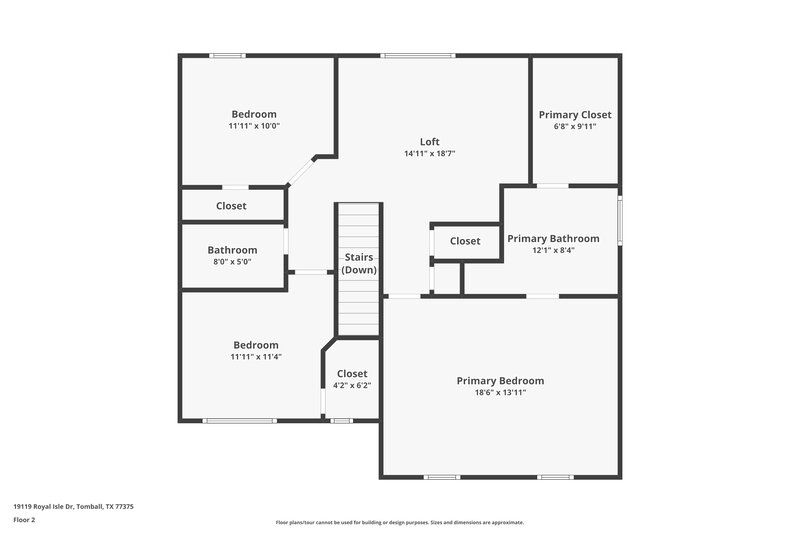 1,810/Mo, 19119 Royal Isle Dr Tomball, TX 77375 Floorplan View