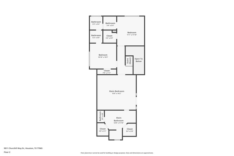 1,940/Mo, 9811 Churchill Way Dr Houston, TX 77065 Floor Plan View