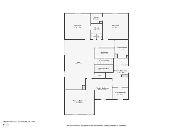 2,195/Mo, 3826 Rowlock Vine Dr Houston, TX 77084 Floor Plan View 2