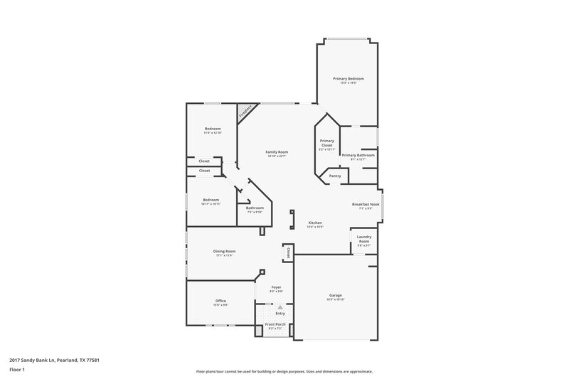 2,595/Mo, 2017 Sandy Bank Ln Pearland, TX 77581 Floor Plan View