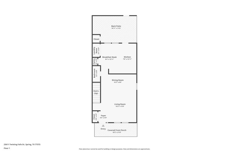1,555/Mo, 23611 Twisting Falls Dr Spring, TX 77373 Floorplan View