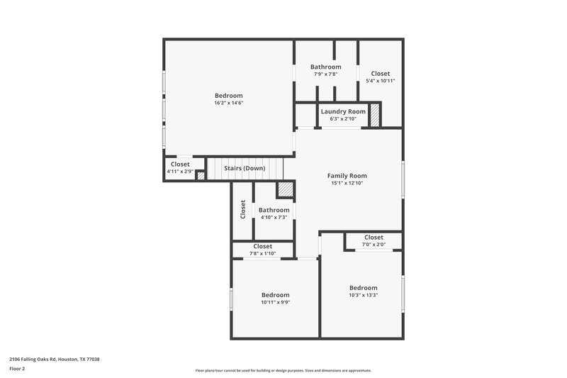 1,895/Mo, 2106 Falling Oaks Rd Houston, TX 77038 Floor Plan View 2
