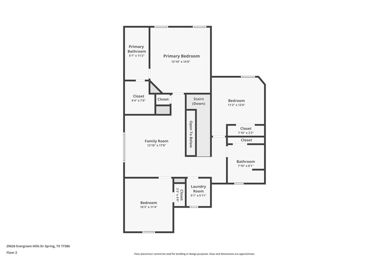 2,045/Mo, 29626 Evergreen Hills Dr Spring, TX 77386 Floor Plan View 2
