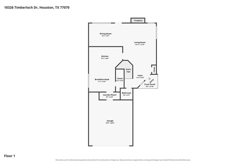 1,965/Mo, 10326 Timberloch Dr Houston, TX 77070 Floor Plan View