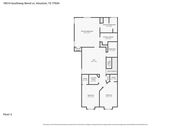 1,855/Mo, 10514 Southway Bend Ln Houston, TX 77034 Floor Plan View