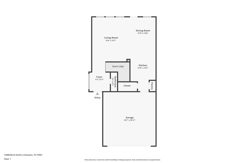 1,805/Mo, 14408 Birch Knoll Ln Houston, TX 77047 Floor Plan View