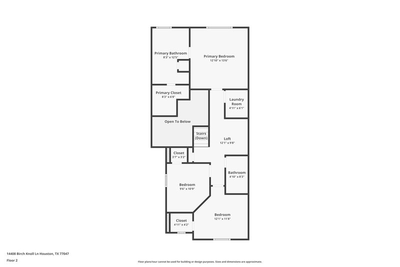1,805/Mo, 14408 Birch Knoll Ln Houston, TX 77047 Floor Plan View 2