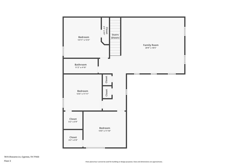 2,045/Mo, 7615 Shavano Ln Cypress, TX 77433 Floor Plan View 2