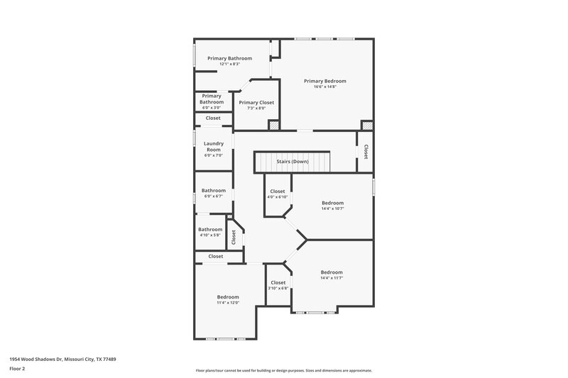 2,100/Mo, 1954 Wood Shadows Dr Missouri City, TX 77489 Floor Plan View 2