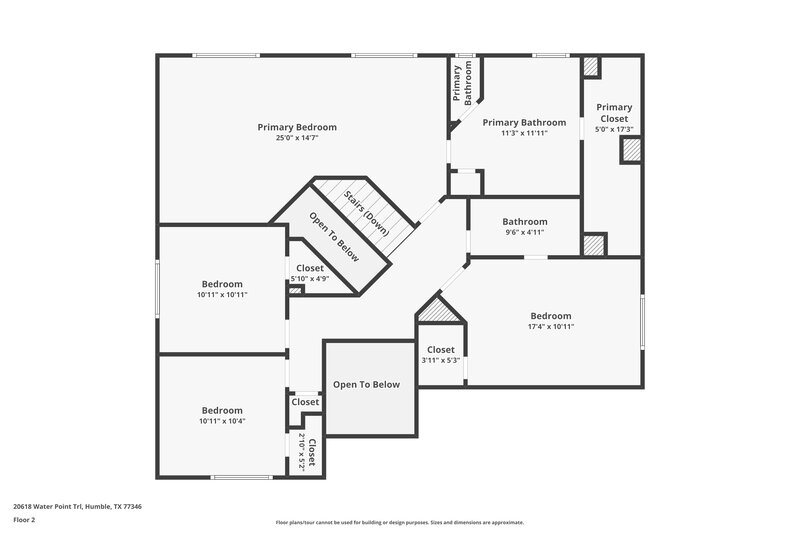 1,940/Mo, 20618 Water Point Trl Humble, TX 77346 Floor Plan View 2