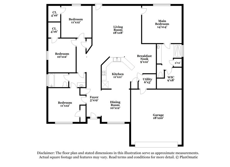 2,035/Mo, 18718 Cleeve Close Humble, TX 77346 Floor Plan View