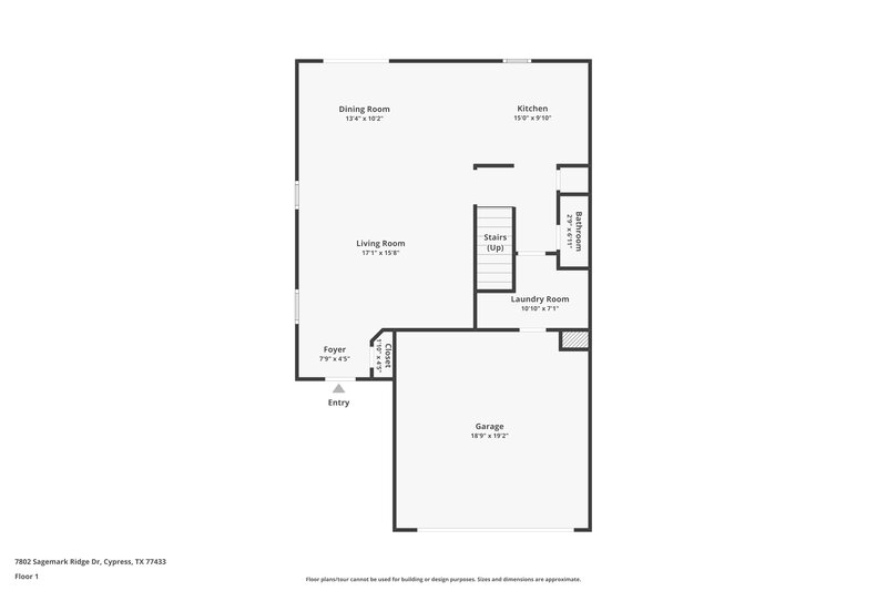1,750/Mo, 7802 Sagemark Ridge Dr Cypress, TX 77433 Floor Plan View