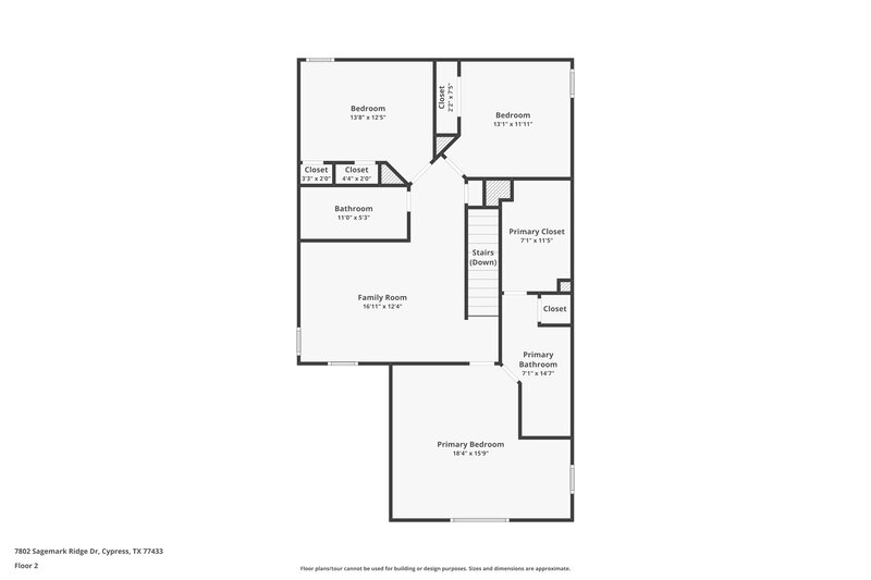 1,750/Mo, 7802 Sagemark Ridge Dr Cypress, TX 77433 Floor Plan View 2