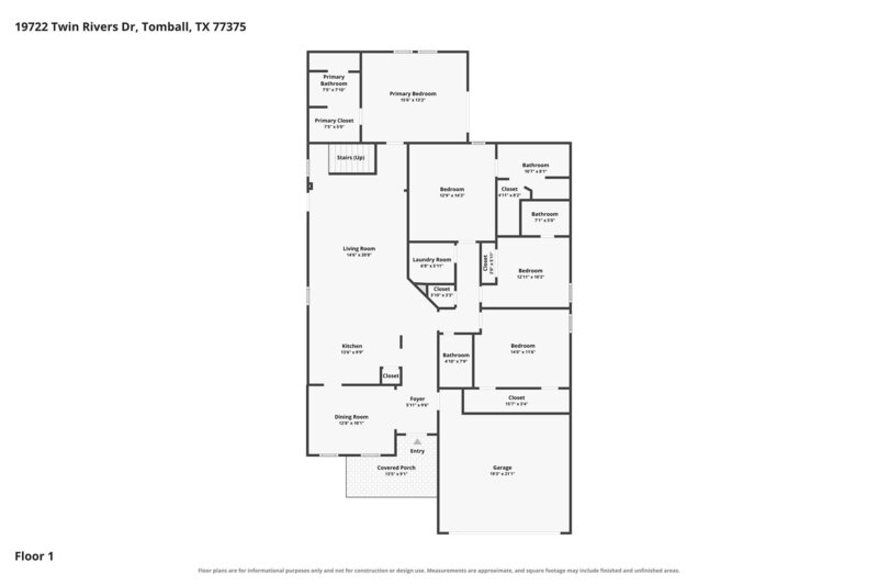 2,730/Mo, 19722 Twin Rivers Dr Tomball, TX 77375 Floorplan View
