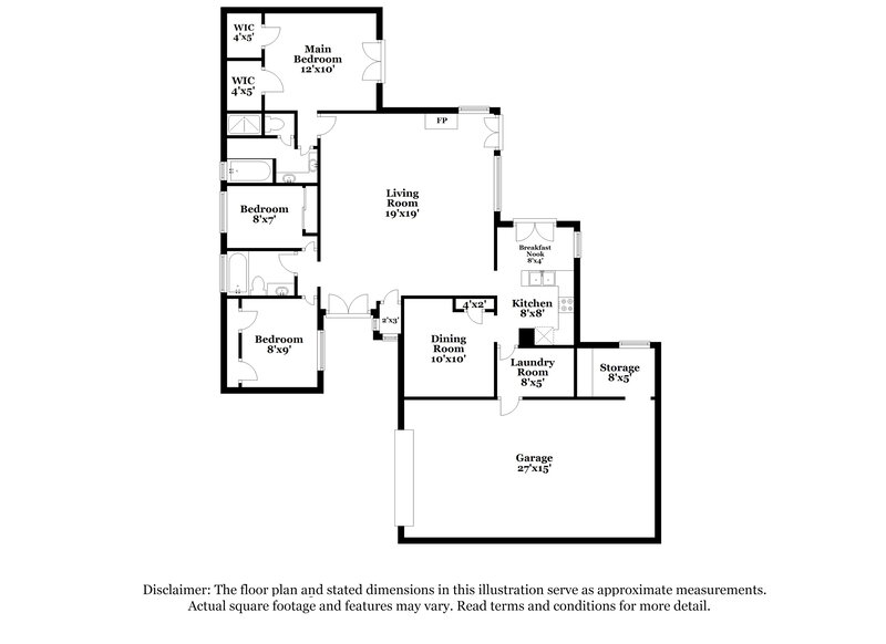 1,985/Mo, 3635 Lost Oak Dr Spring, TX 77388 Floor Plan View