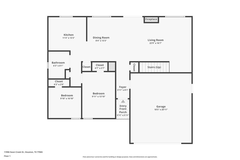 2,170/Mo, 11906 Swan Creek Dr Houston, TX 77065 Floor Plan View