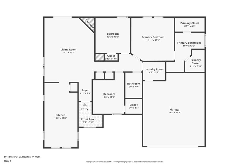 1,885/Mo, 5011 Innsbruk Dr Houston, TX 77066 Floor Plan View