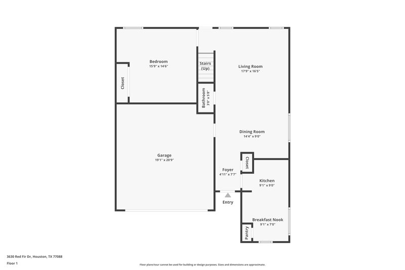 1,780/Mo, 3630 Red Fir Dr Houston, TX 77088 Floor Plan View