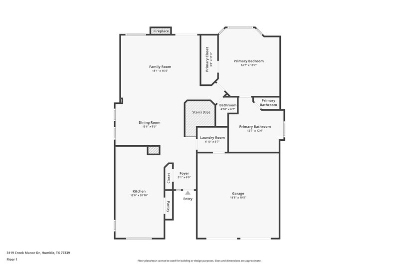 2,130/Mo, 3119 Creek Manor Dr. Kingwood, TX 77339 Floor Plan View