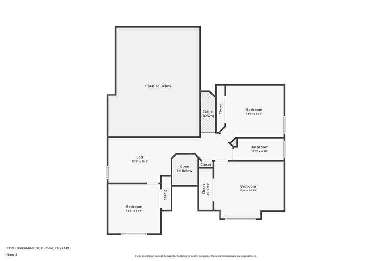 2,130/Mo, 3119 Creek Manor Dr. Kingwood, TX 77339 Floor Plan View 2