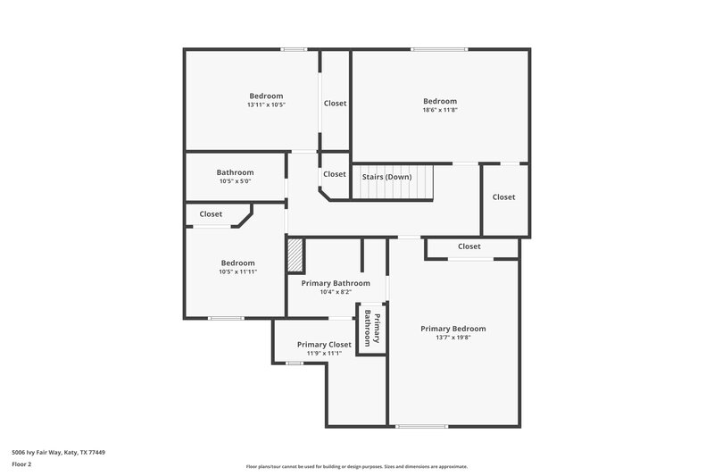 1,805/Mo, 5006 Ivy Fair Way Katy, TX 77449 Floor Plan View