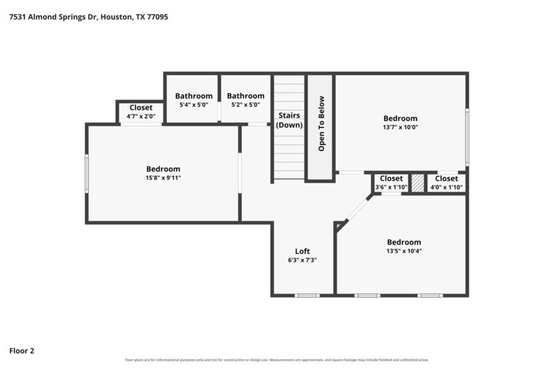 2,120/Mo, 7531 Almond Springs Drive Houston, TX 77095 Floorplan View 2