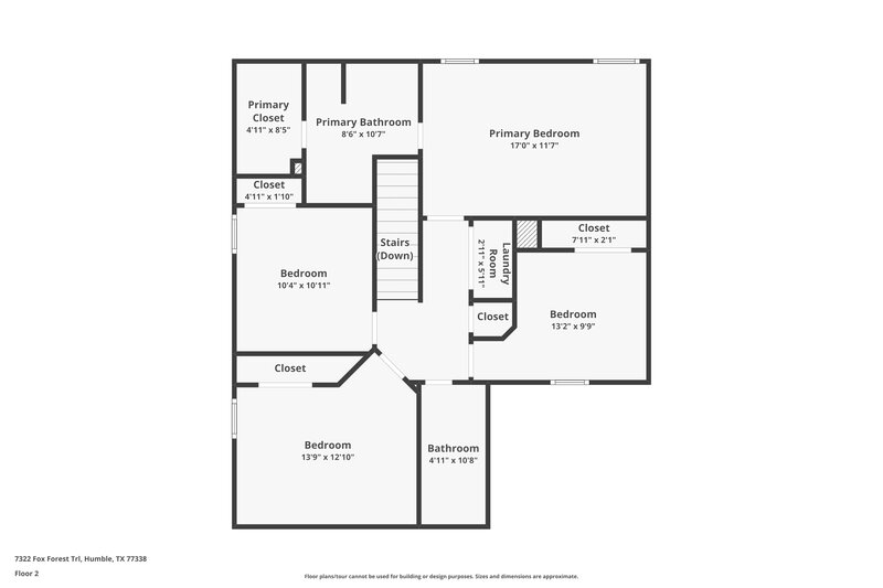 1,830/Mo, 7322 Fox Forest Trail Humble, TX 77338 Floor Plan View 2